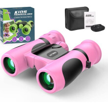 Children's binoculars pink toy for girls 3-12 years