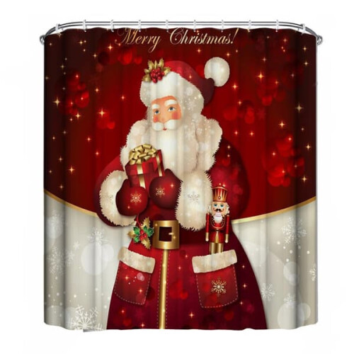 Rideau de douche - Père Noël rouge