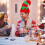 Weihnachtsglocken-Hut-Dekoration gestreiftes Patchwork 5