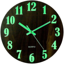 Modern silent wall clock with luminous dial 30 cm