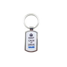 SAAB key holder silver key ring
