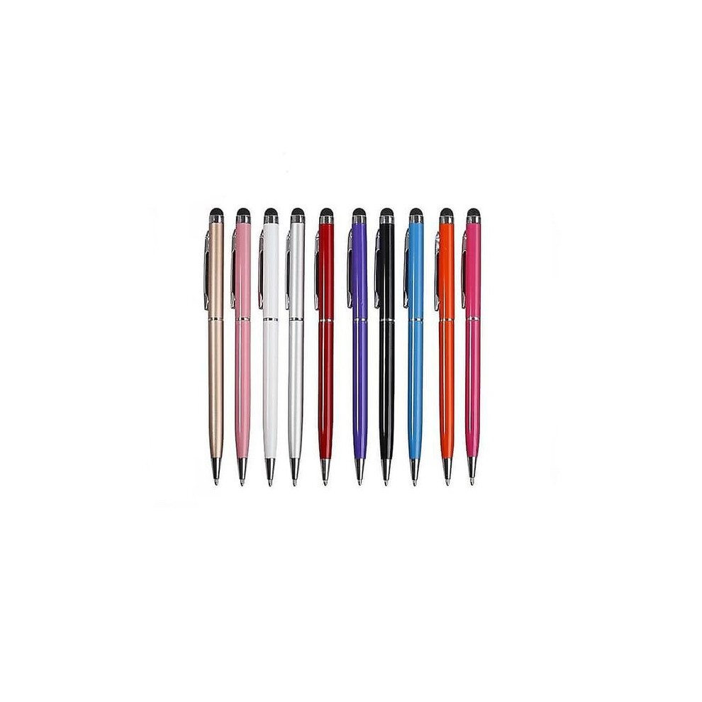 Capacitive Touch Stylus Ballpoint Pen 2-In-1 10 Pcs Black 962125285000