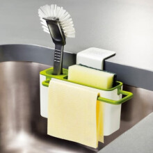 Sink holder for dishcloth and dish brush