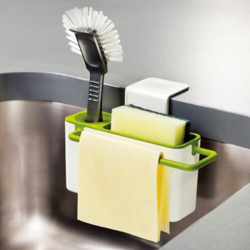 Sink holder for dishcloth and dish brush