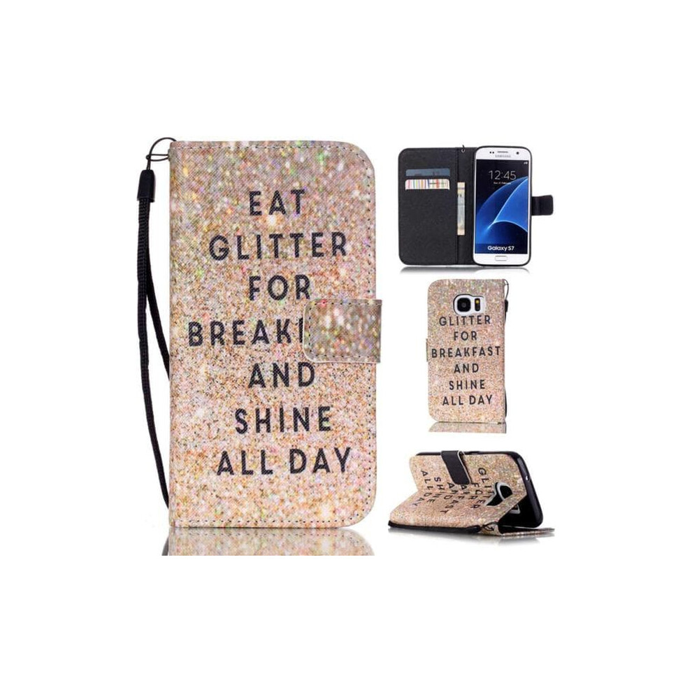 Wallet Case For Samsung Galaxy S7 Â Glitter Design 962125285369