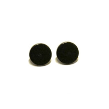 Stud earrings black 12 mm