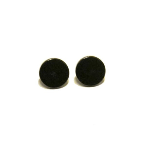 Stud earrings black 12 mm