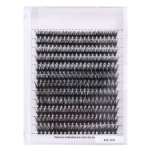 False Eyelashes Natural Volume Black 40 Pieces