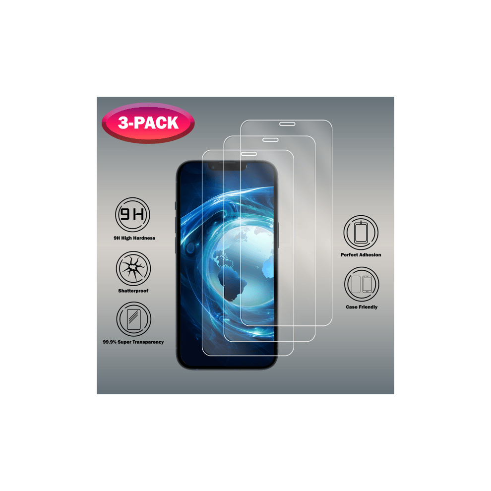 Tempered Glass Screen Protector For Iphone Xr 3-Pack 962125295436