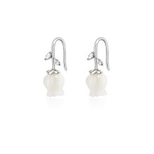 Sterling Silver Floral Crawler Earrings for Women