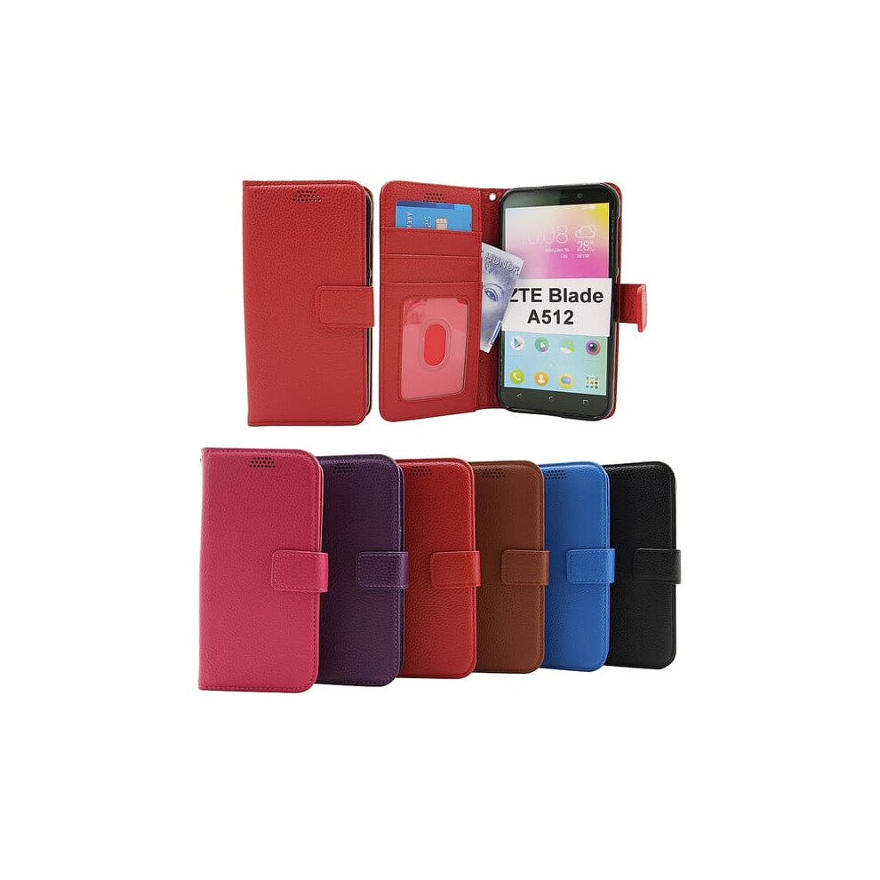 Zte Blade A512 Wallet Stand Case Black 962029598558