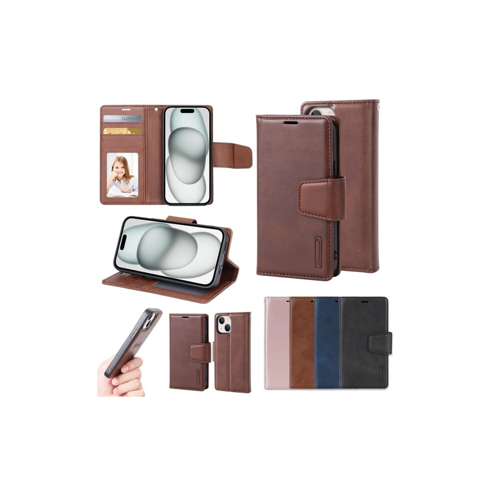 Iphone 15 Plus Wallet Case 2-In-1 Brown 962029598763