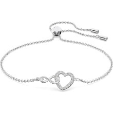 Swarovski Infinity Heart necklace and bracelet set rose
