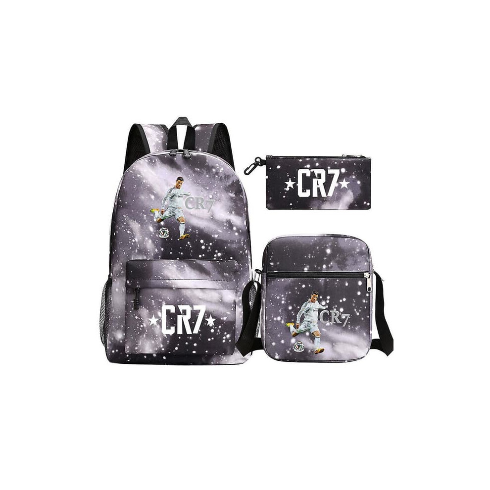 Football Ronaldo CR7 Backpack Set for Kids and Adults,