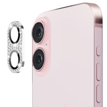Hat Prince glitter camera cover for iPhone 16 Silver