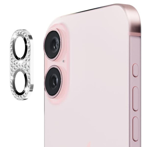 Hat Prince glitter camera cover for iPhone 16 Silver
