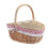 Rustic wicker picnic basket with lid and handle 1