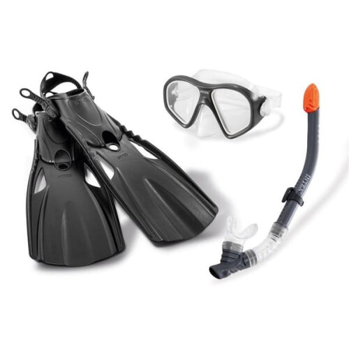 Σετ αθλητικών αναπνευστήρων INTEX Reef Rider L41-45 με βατραχοπέδιλα