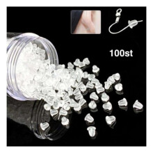 Ploppers Earring Backs Nickel-Free Latex Transparent 100pcs