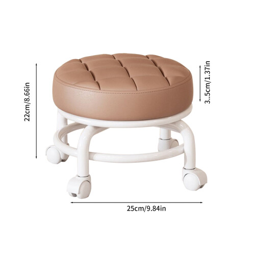 Tabouret roulant en cuir pivotant à 360 robuste 2