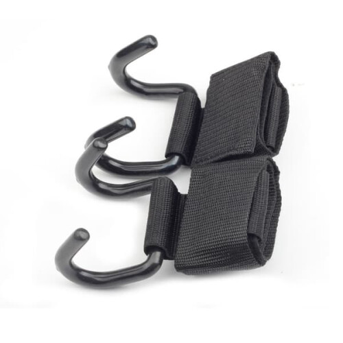 Weightlifting Hooks Steel Folding Non-Slip 2-Pack