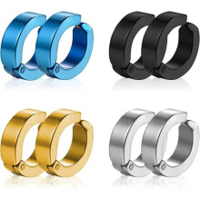 Titanium steel ear clips non-perforated 4 colors
