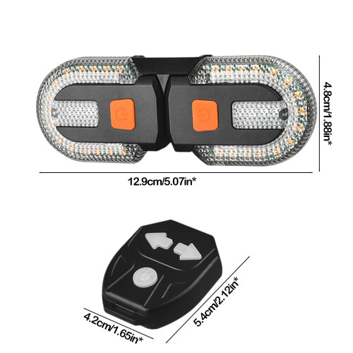 Bicycle Rear Taillights with Wireless Remote USB 2
