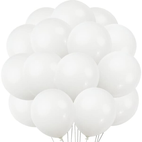White balloons 10 inches 100 pieces