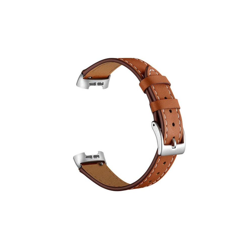 Fitbit Charge 3/4 Leather Bracelet Brown 962125299588