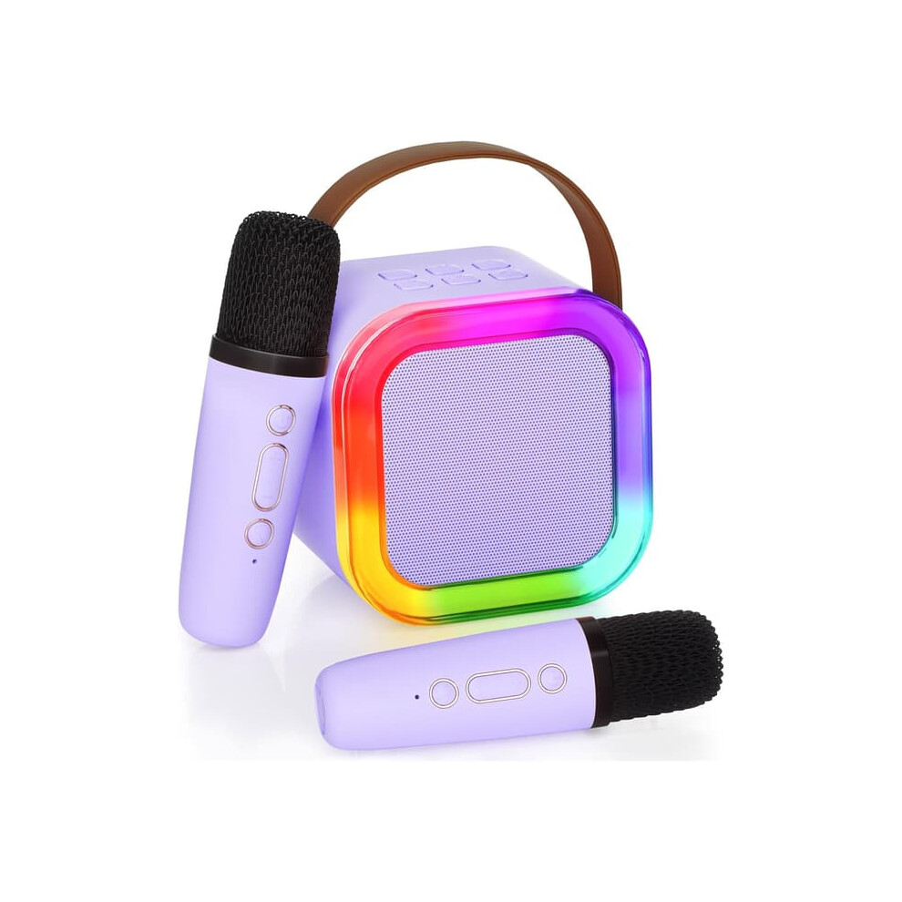 Portable Bluetooth Karaoke Machine With 2 Mics And Lights 962029612346