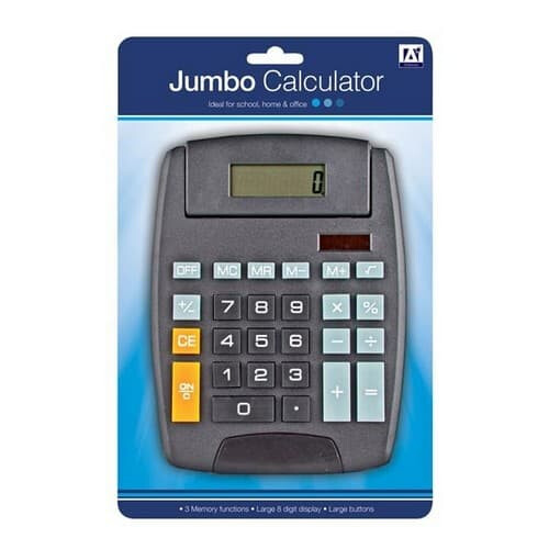 Star Jumbo Calculator Black One Size