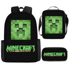 Minecraft school backpack set with pencil case