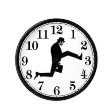 Monty Python Walking Wall Clock Silent 12-inch