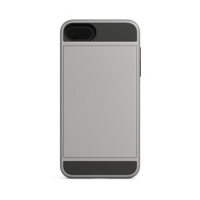 iPhone 7/8 Plus case with card slot silver