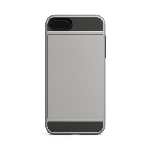 iPhone 7/8 Plus case with card slot silver
