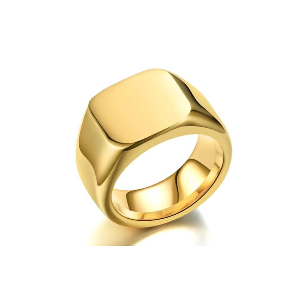 Smooth Heel Ring Stainless Steel 10 Gold 962029285649