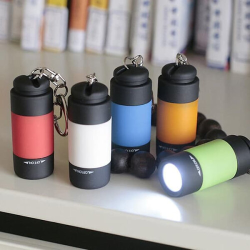 Mini USB Rechargeable LED Flashlight Keychain 5-Pack