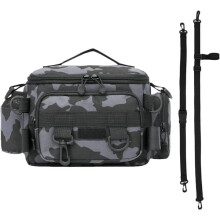 Fishing Tackle Bag Waterproof with Dividers Gray