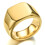 Smooth heel ring stainless steel gold 11 1
