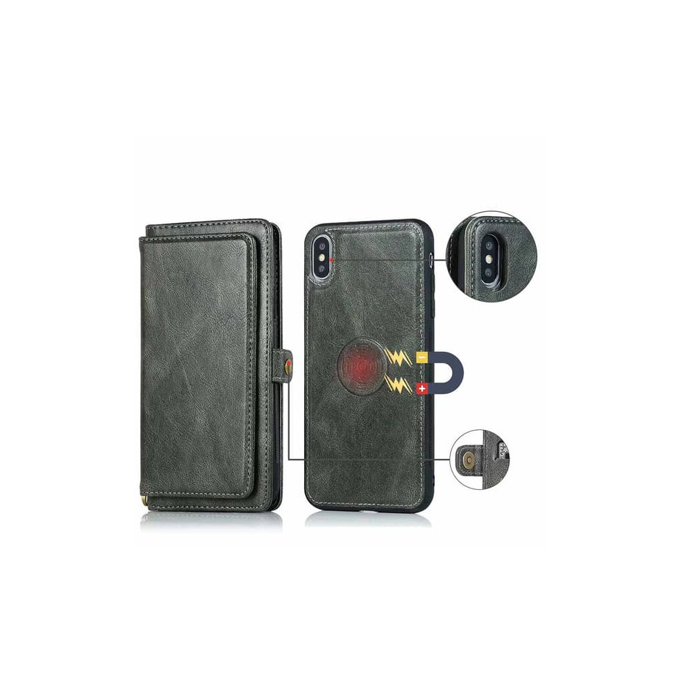 Dual-Function Wallet Case For Iphone Xs Max Dark Green 962029618140