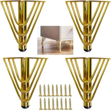 Gold Metal Furniture Legs for Sofa TV Stand Cabinet 4 pcs