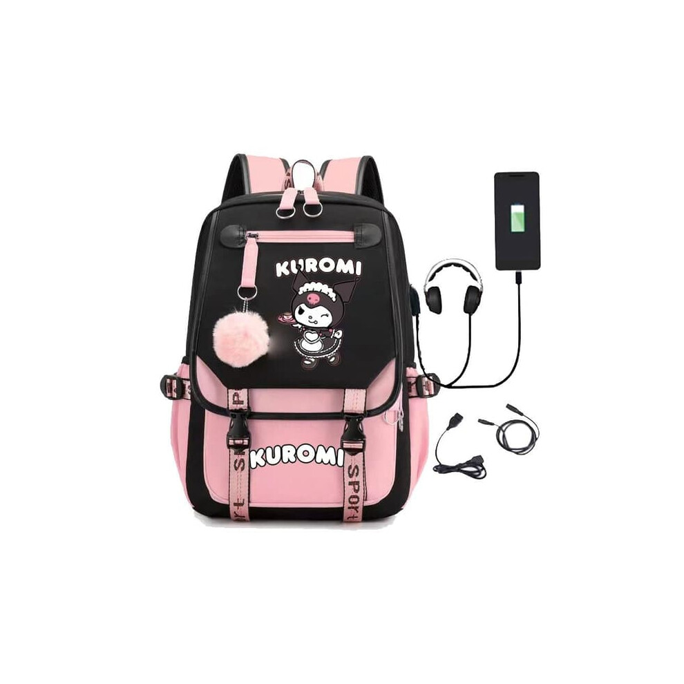 Kuromi backpack pink children's backpack 1 pc