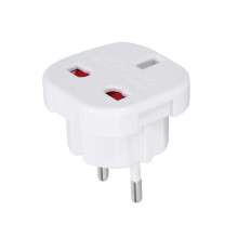 Travel Adapter EU Plug Converter White