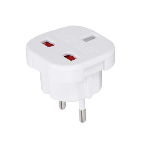 Travel Adapter EU Plug Converter White