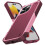 iPhone 16 Pro case PC and TPU shockproof pink dark red 1