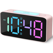 Digital Alarm Clock for Heavy Sleepers with 7-Color Night