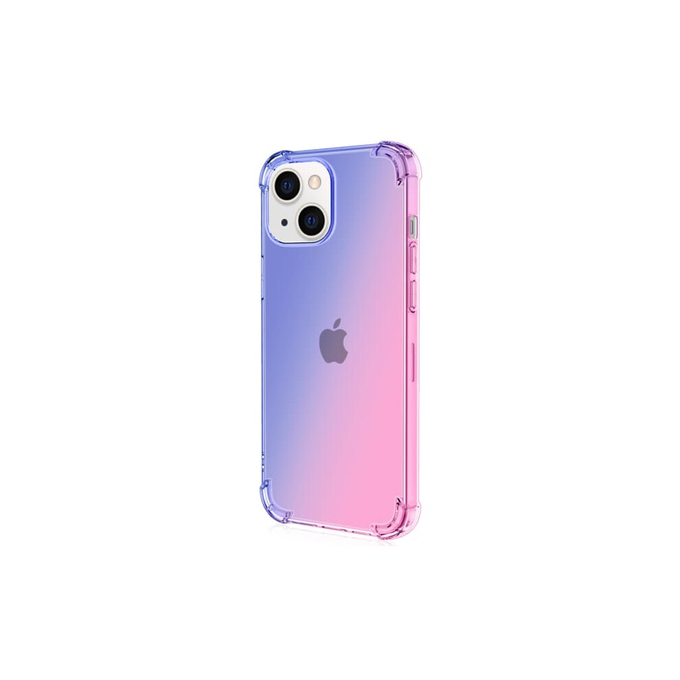 Iphone 14 Plus Protective Silicone Case Blue Pink Blue,Pink 962029604228