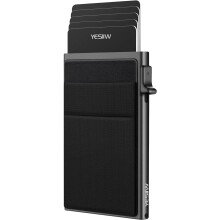 Cartera delgada para hombre - Tarjetero desplegable con bloqueo RFID, cartera minimalista para tarjetas de crédito y negocios con bolsillo para