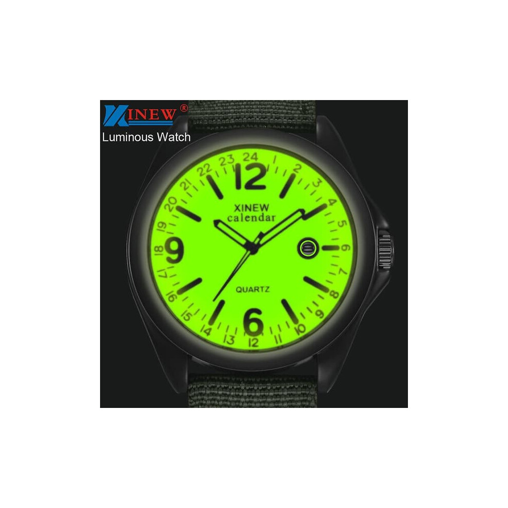 Men's Military Quartz Watch Dial Date 1Pc Black 962029617532