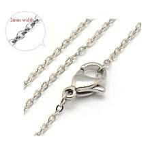 Stainless Steel Necklace Chain 55 cm Silver